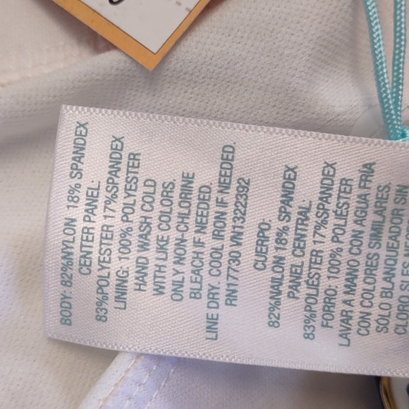 Kona Sol One Shoulder Striped One Piece Swimsuit Navy White - Picture 8 of 9